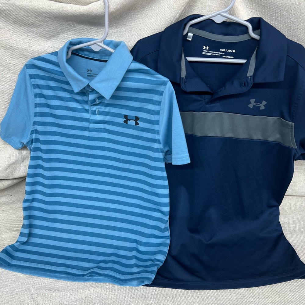Under Armour Blue Polo Shirts